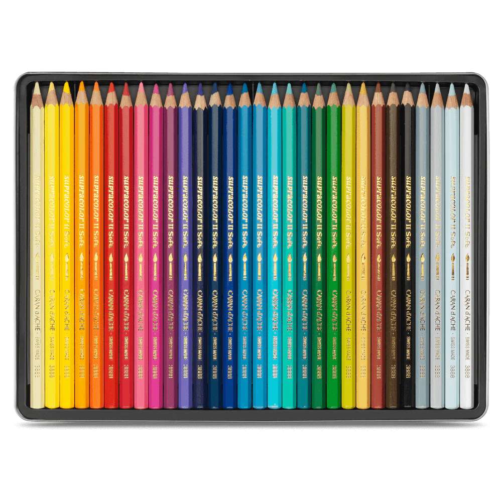 ESTOJO LAPIS AQUARELAVEL CARAN D´ACHE SUPRACOLOR 030 CORES