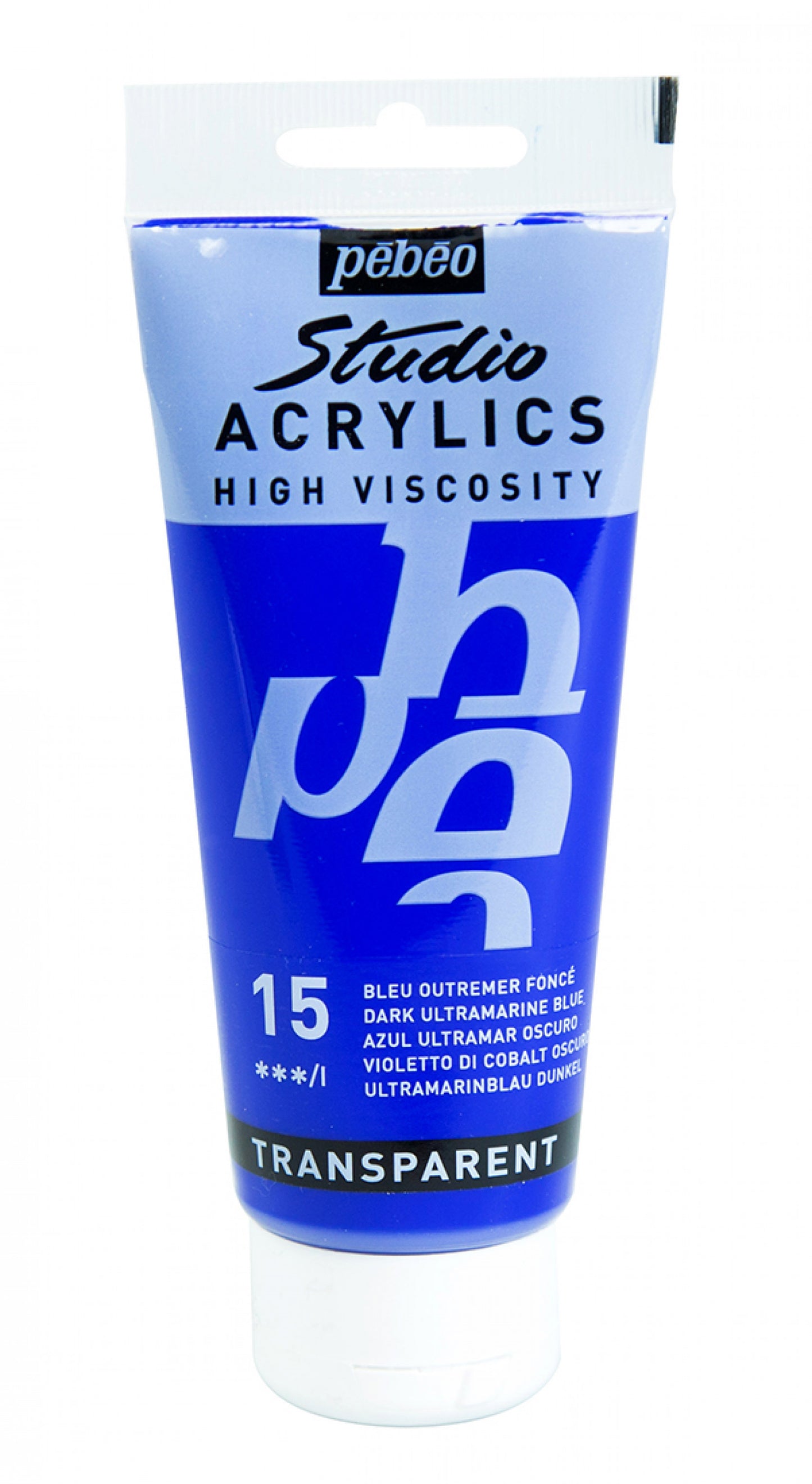 ACRILICA PEBEO STUDIO HV 100ML 15 AZUL ULTRAMAR ESCURO 831015