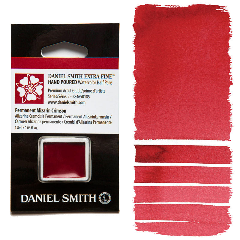 AQUARELA DANIEL SMITH HALF PAN PERMANENT ALIZARIM CRIMSON 185