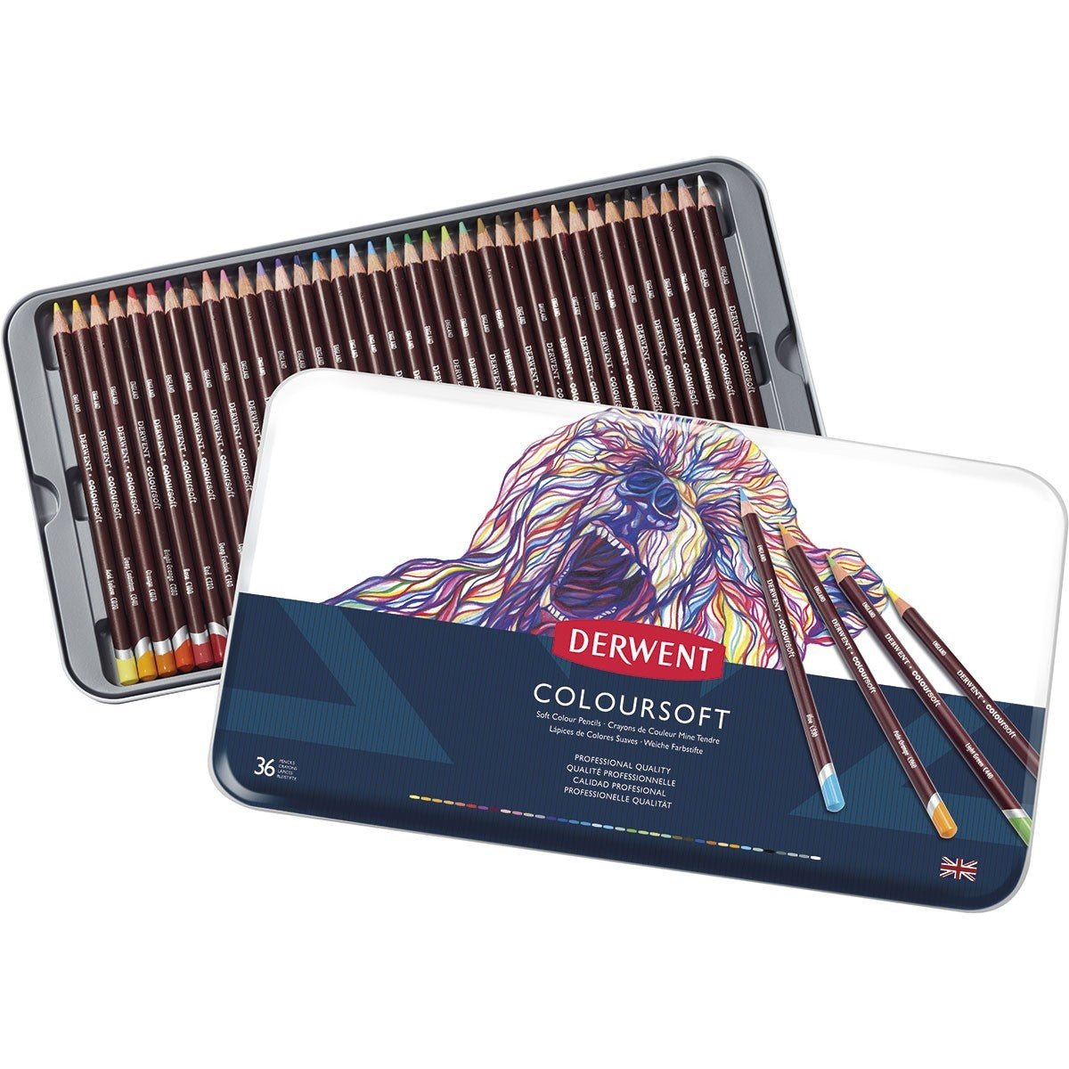 LAPIS COR DERWENT COLOURSOFT 36 CORES