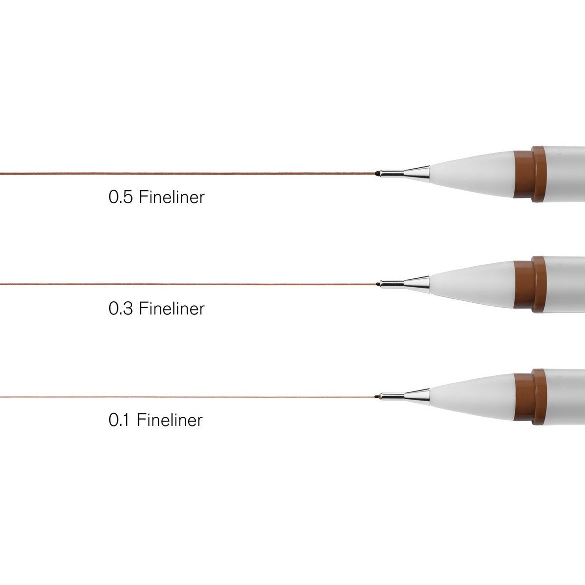 CANETA WINSOR NEWTON FINELINER SEPIA C/ 03 (0,1/0,3/0,5MM)