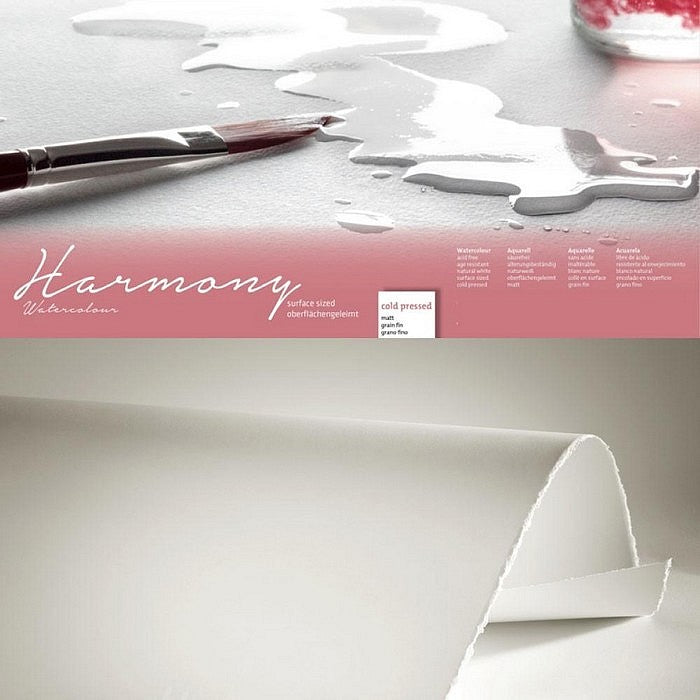 PAPEL HAHNEMUHLE HARMONY 300g/m2 GR FINA (COLD PRESS) 50x65