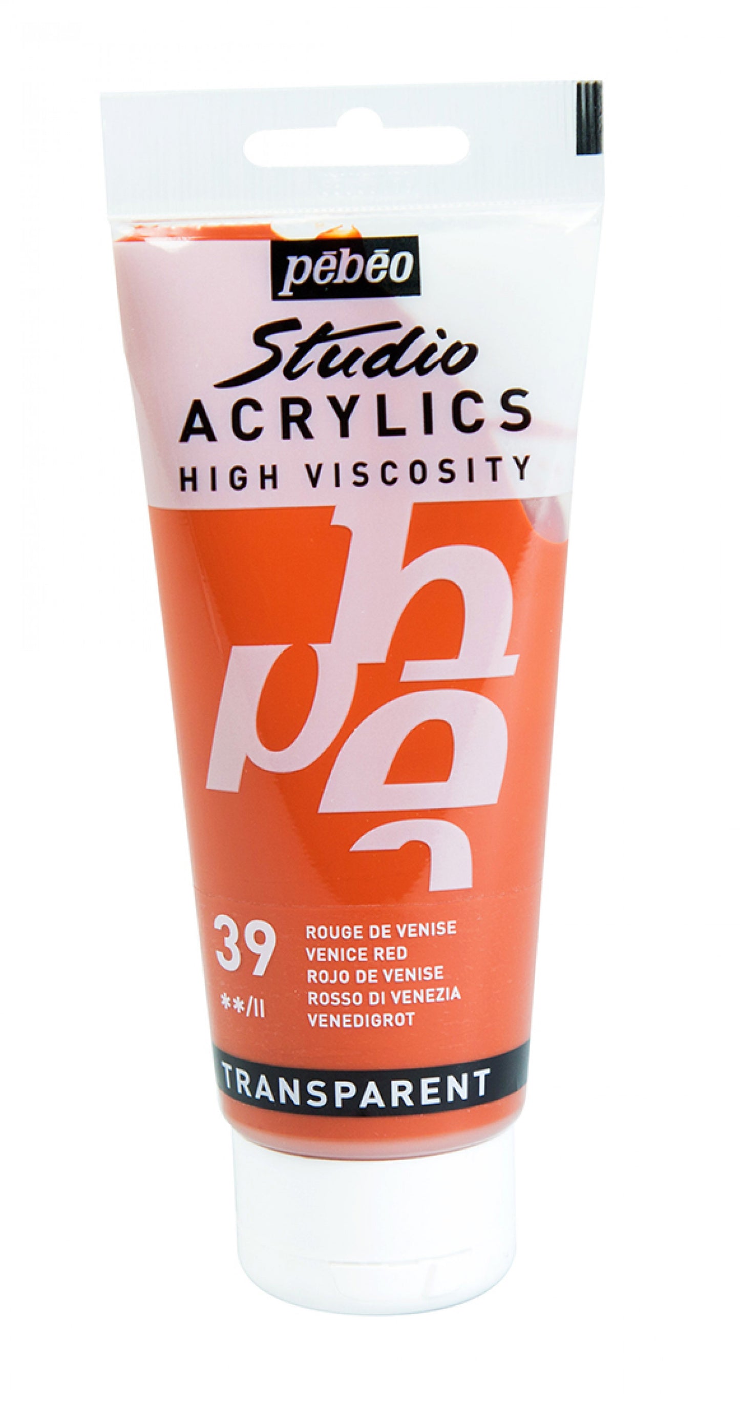 ACRILICA PEBEO STUDIO HV 100ML 39 VERMELHO VENEZA 831039