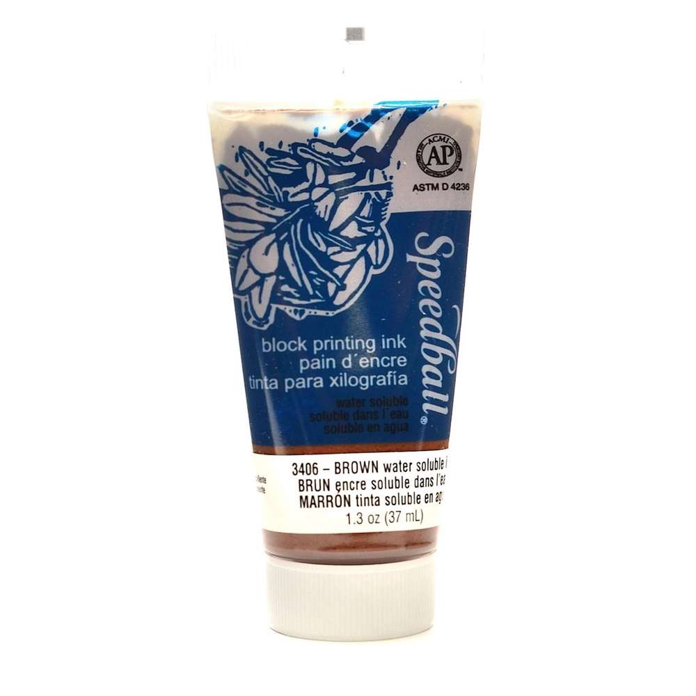 TINTA XILO/LINO WATER-BASED SPEEDBALL 037ML 3406 MARROM