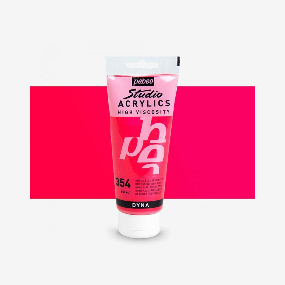 ACRILICA PEBEO STUDIO HV 100ML 354 VERMELHO AZULADO IRIDESCENTE 832354