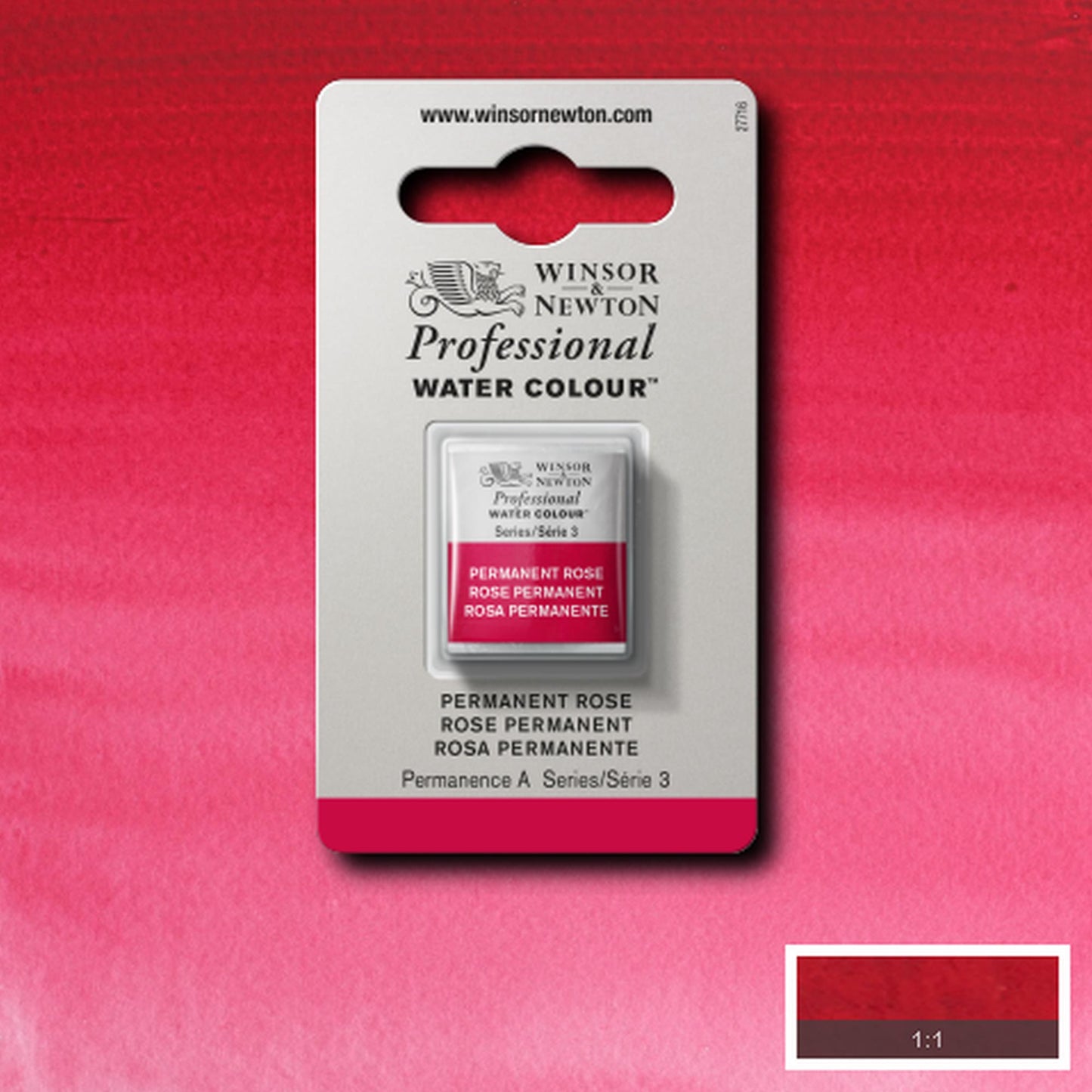 AQUARELA WINSOR NEWTON ARTISTS H PAN 502 PERMANENT ROSE S3
