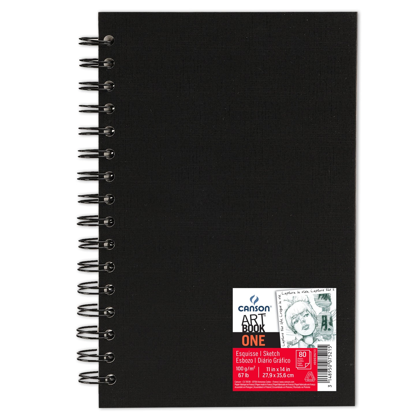 SKETCH BOOK CANSON ONE ESPIRAL A3 27,9X35,6cm 100g/m2 80 FLS