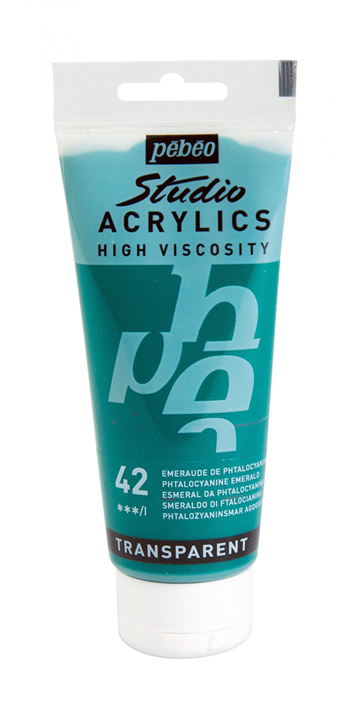 ACRILICA PEBEO STUDIO HV 100ML 42 ESMERALDA DE FITALOCIANINA 831042