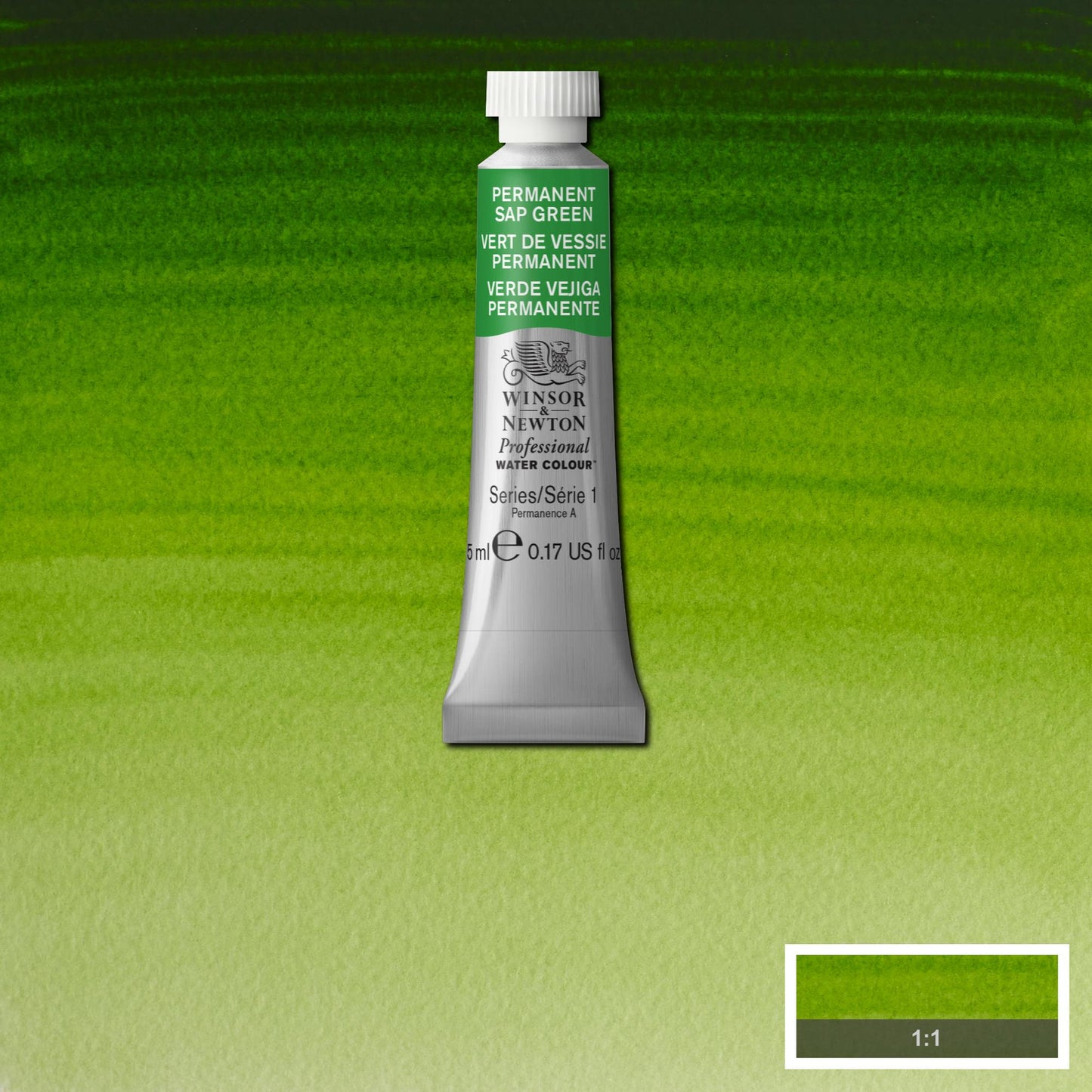 AQUARELA WINSOR NEWTON ARTISTS 5ml 503 PERMANENT SAP GREEN S1