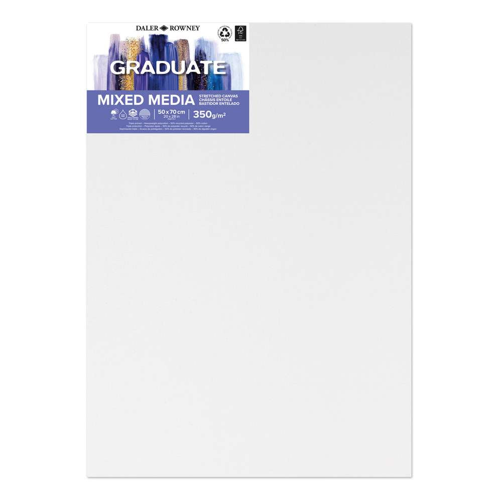 TELA DALER ROWNEY GRADUATE MIXED MEDIA CANVAS 50X70CM 350G
