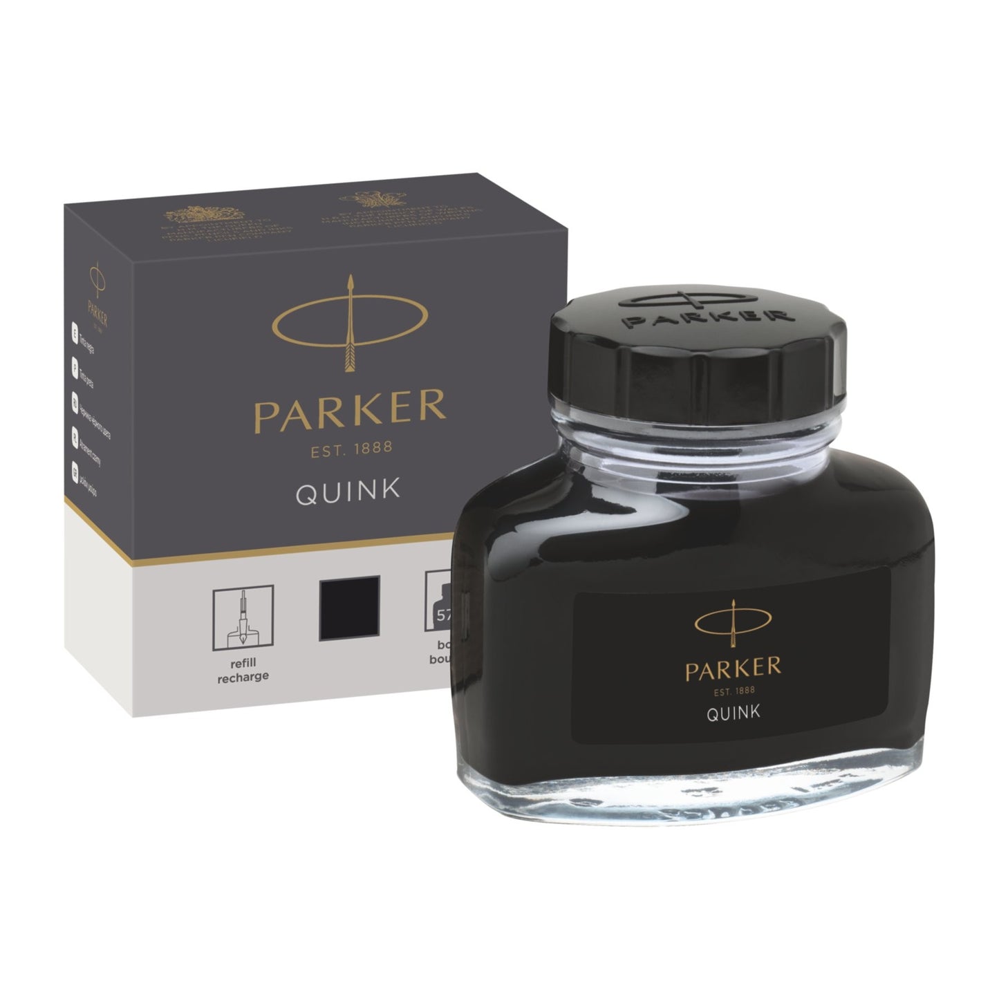 TINTA CALIGRAFIA PARKER QUINK NEGRA 1950375