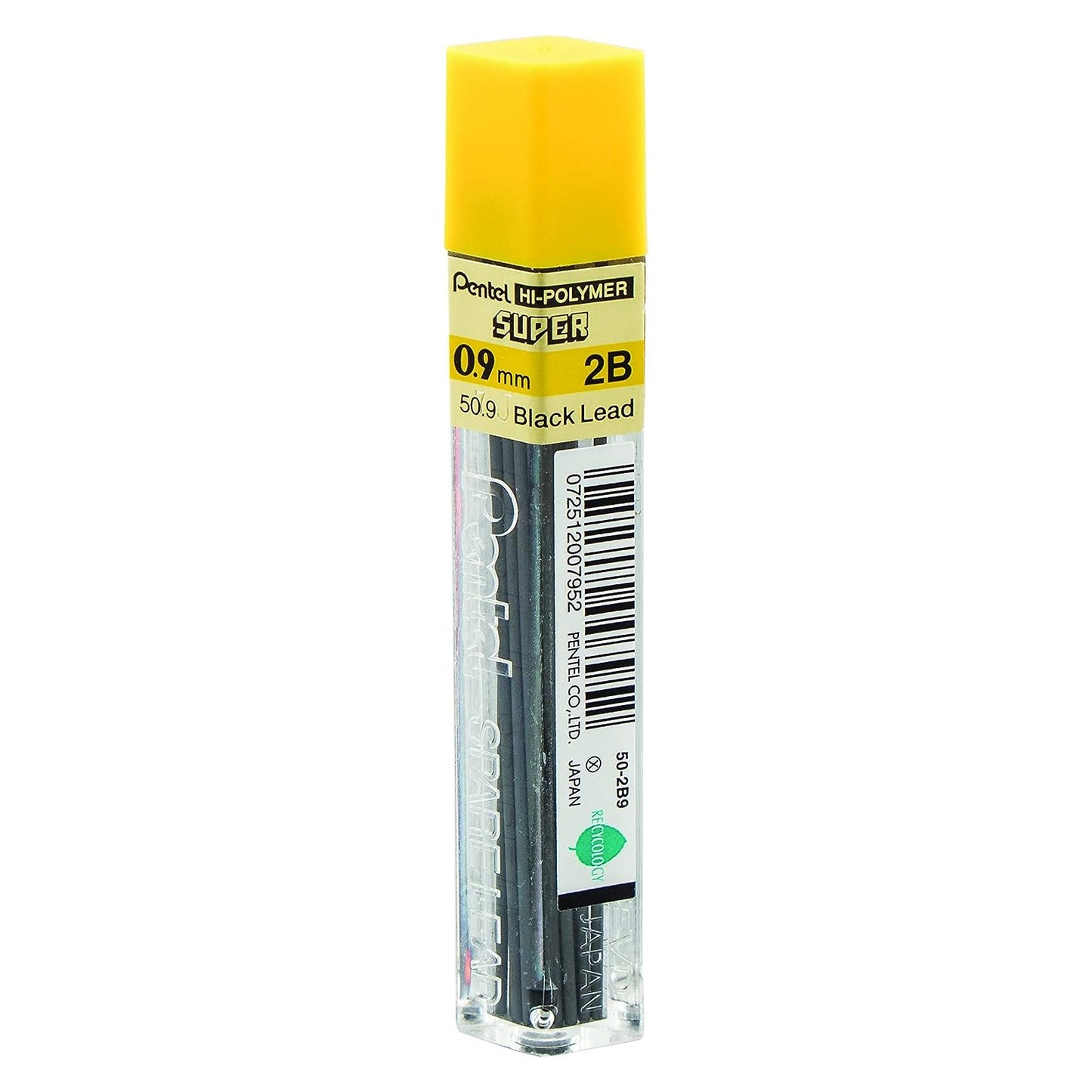 GRAFITE PENTEL 0,9MM 2B 12 MINAS
