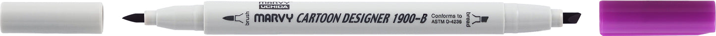 MARCADOR MARVY CARTOON DESIGNER PONTA DUPLA MAGENTA 20