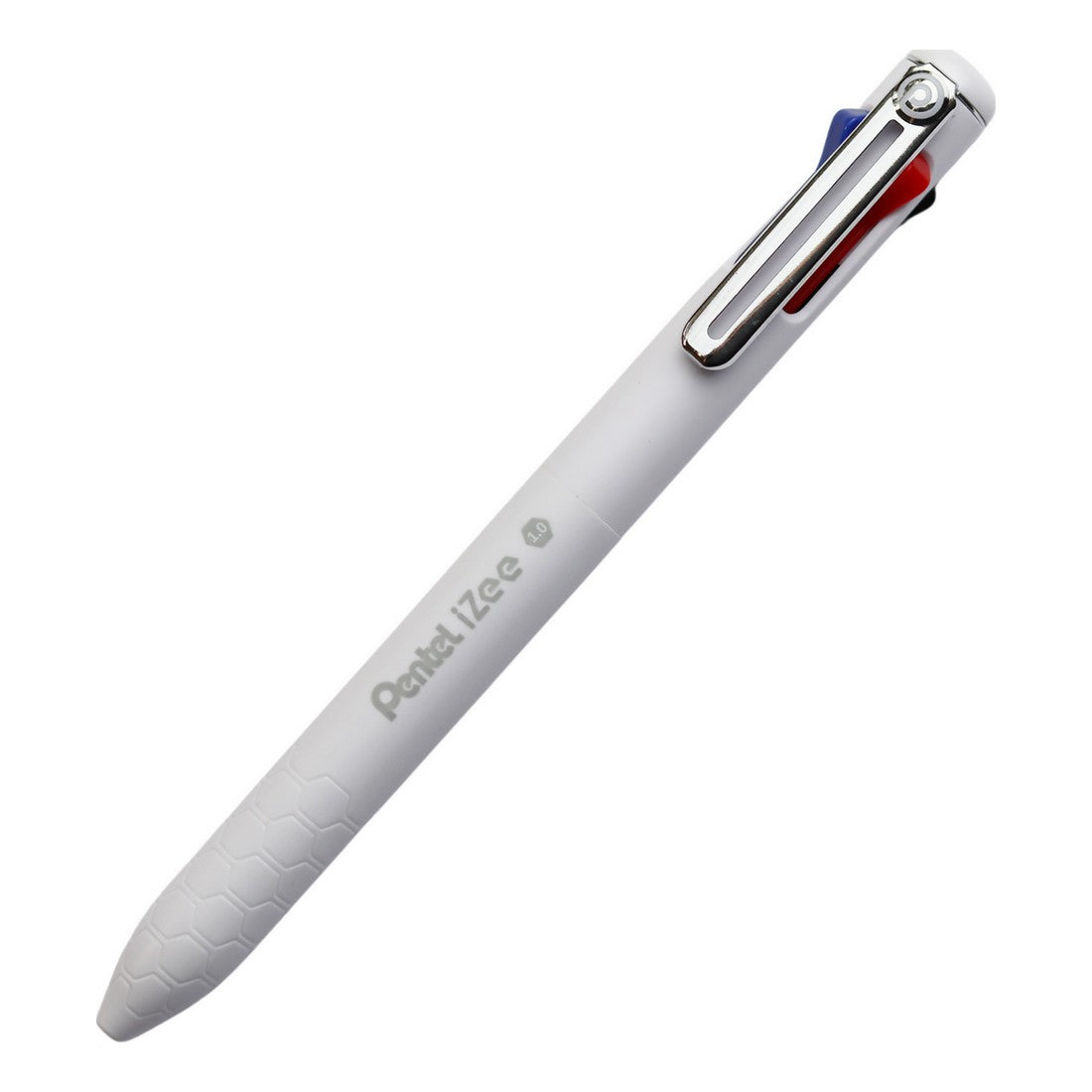 CANETA ESFEROG PENTEL RETRATIL IZEE MULTICORES 1,0mm BRANCA