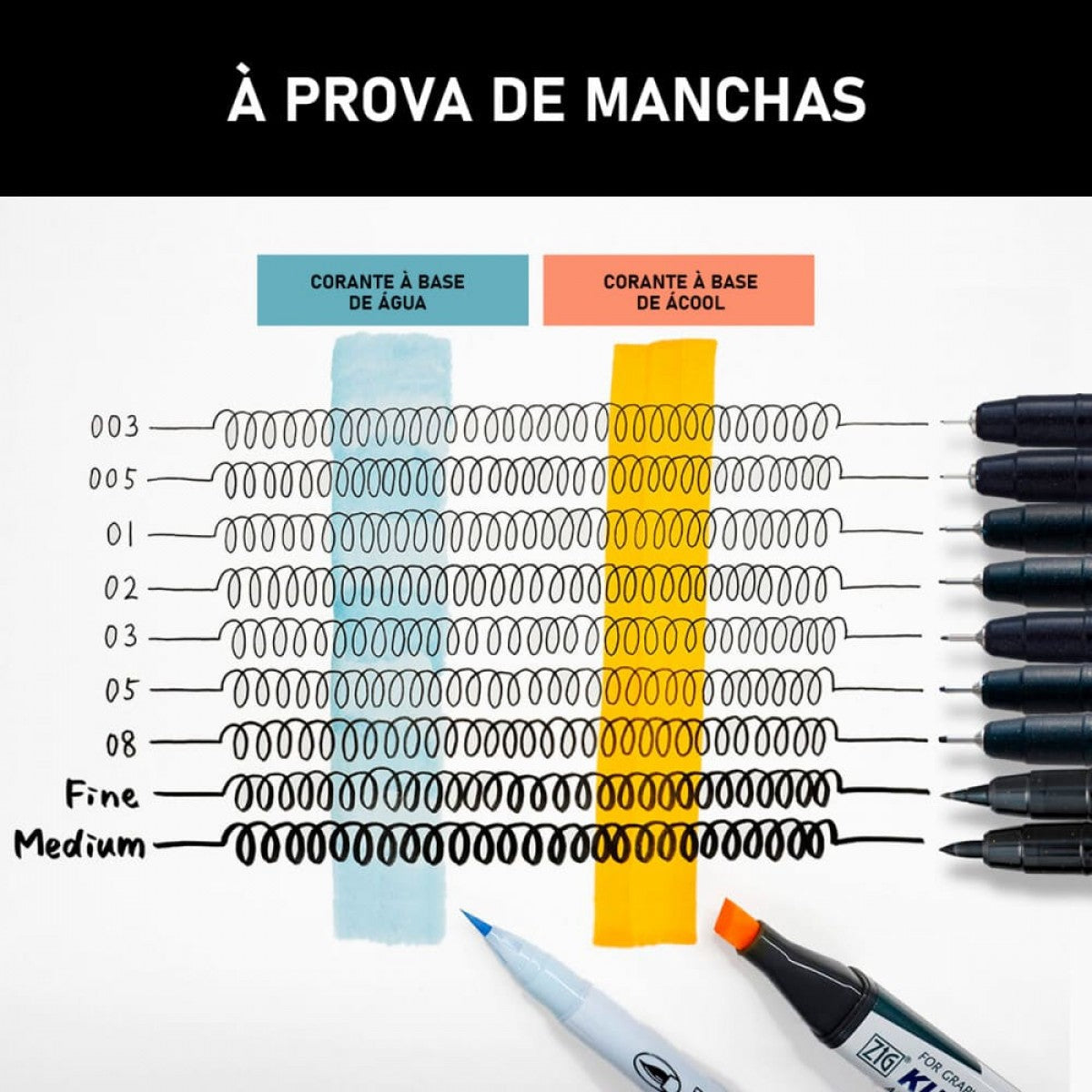 ESTOJO KURETAKE MANGAKA C/8 BLACK CNM8VBK