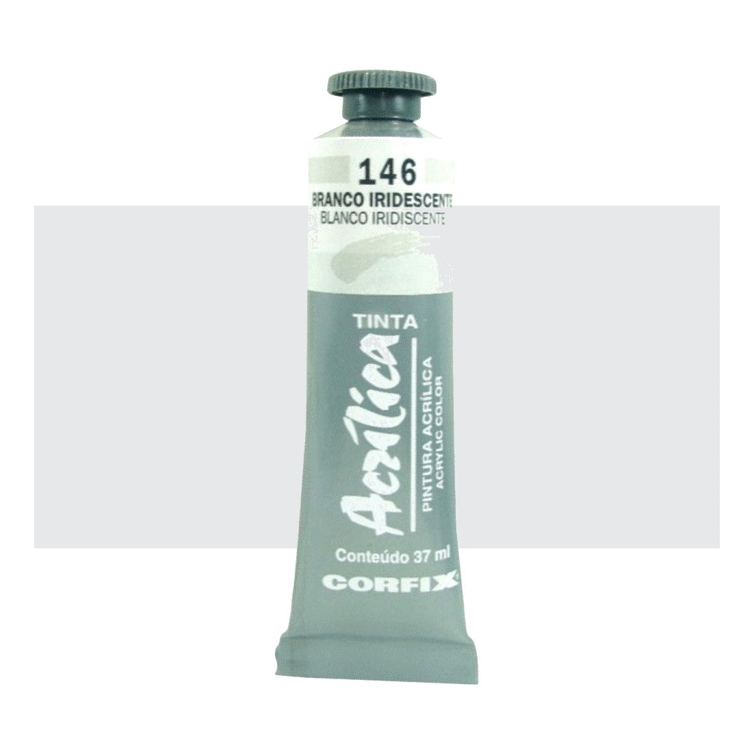 ACRILICA CORFIX METALICA 37ML 146 BRANCO IRIDESCENTE