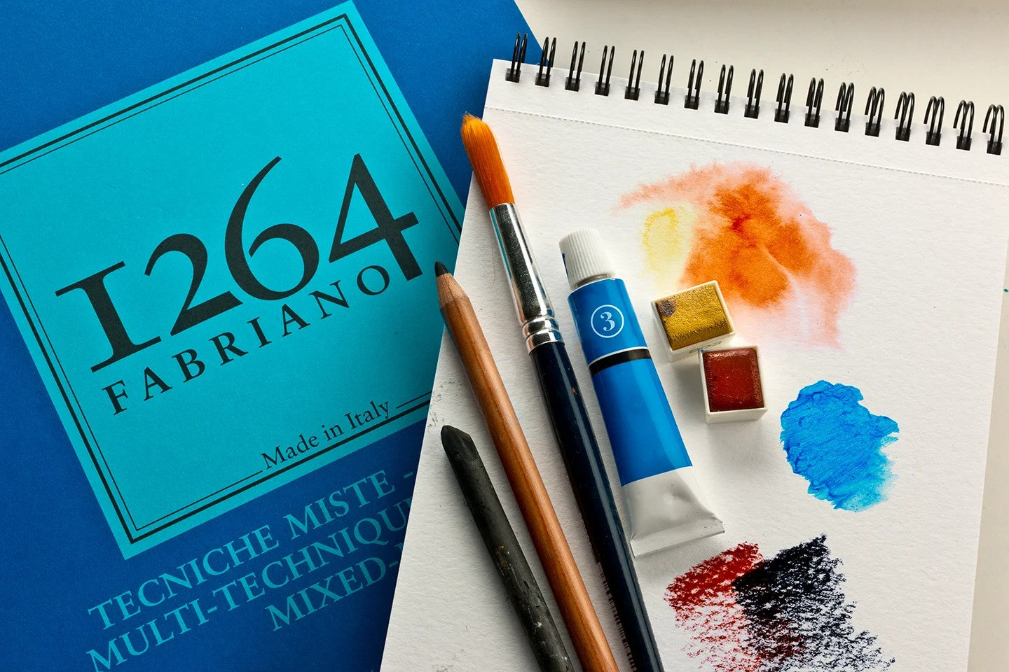 BLOCO FABRIANO 1264 MIX MEDIA 300G/M2 A5 25% COTTON 15FLS