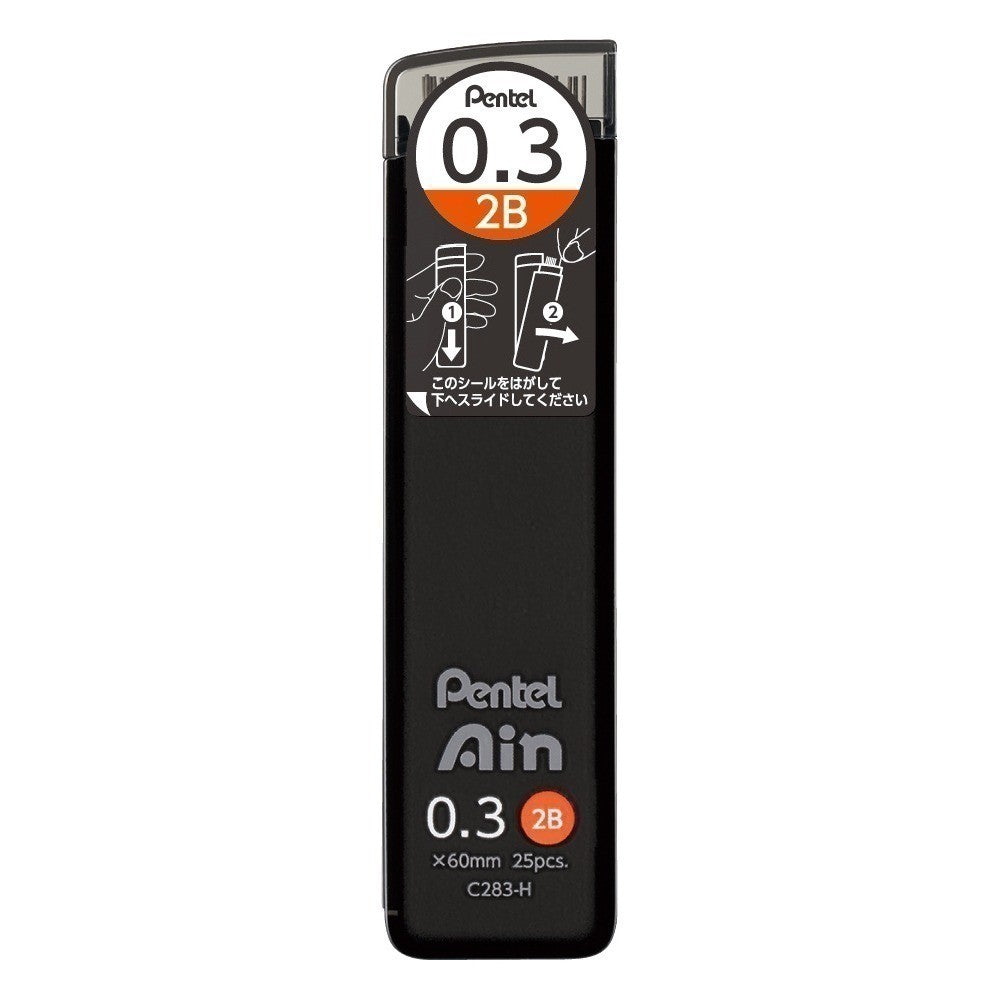 GRAFITE PENTEL AIN 0,3MM 2B 25 MINAS