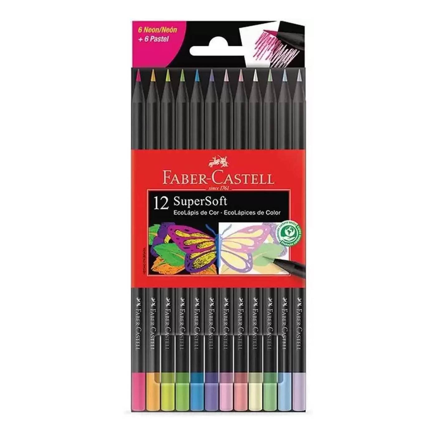 LAPIS COR FABER SUPERSOFT 006 NEON + 06 PASTEL