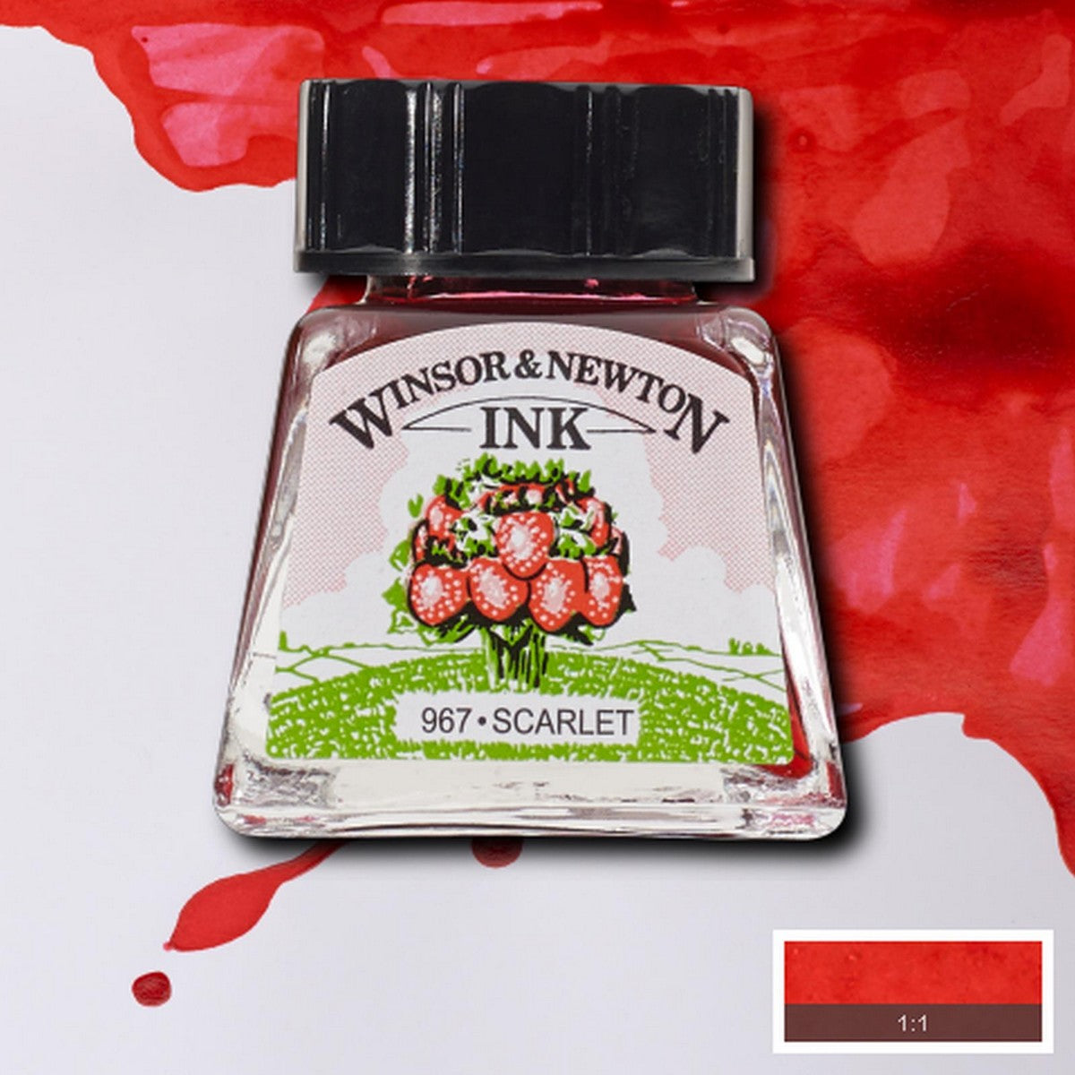 DRAWING INKS WINSOR NEWTON 14ML 601 SCARLET 1005601
