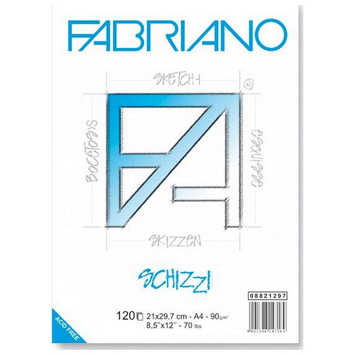 BLOCO FABRIANO SCHIZZI 90g/m2 A4 120 FOLHAS