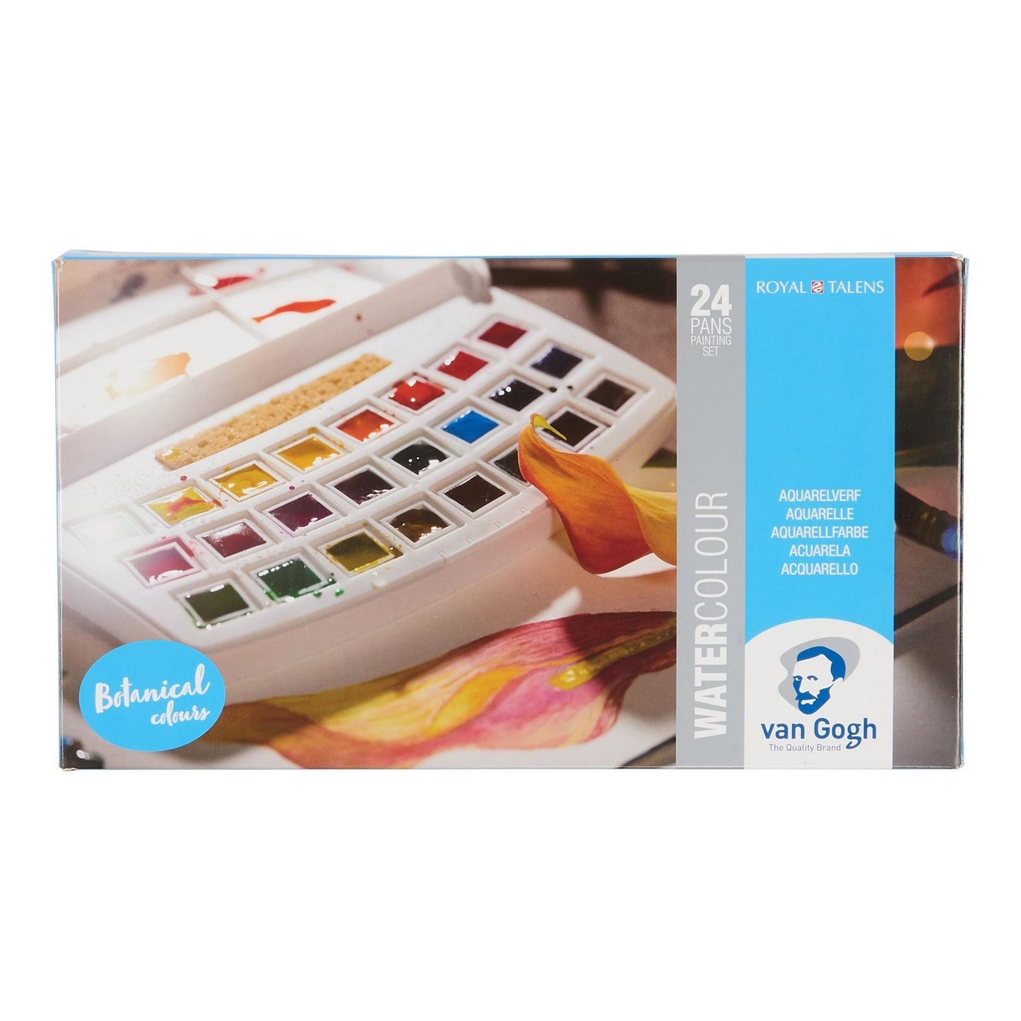 ESTOJO AQUARELA TALENS VAN GOGH 24 HALF PANS BOTANICAL SET