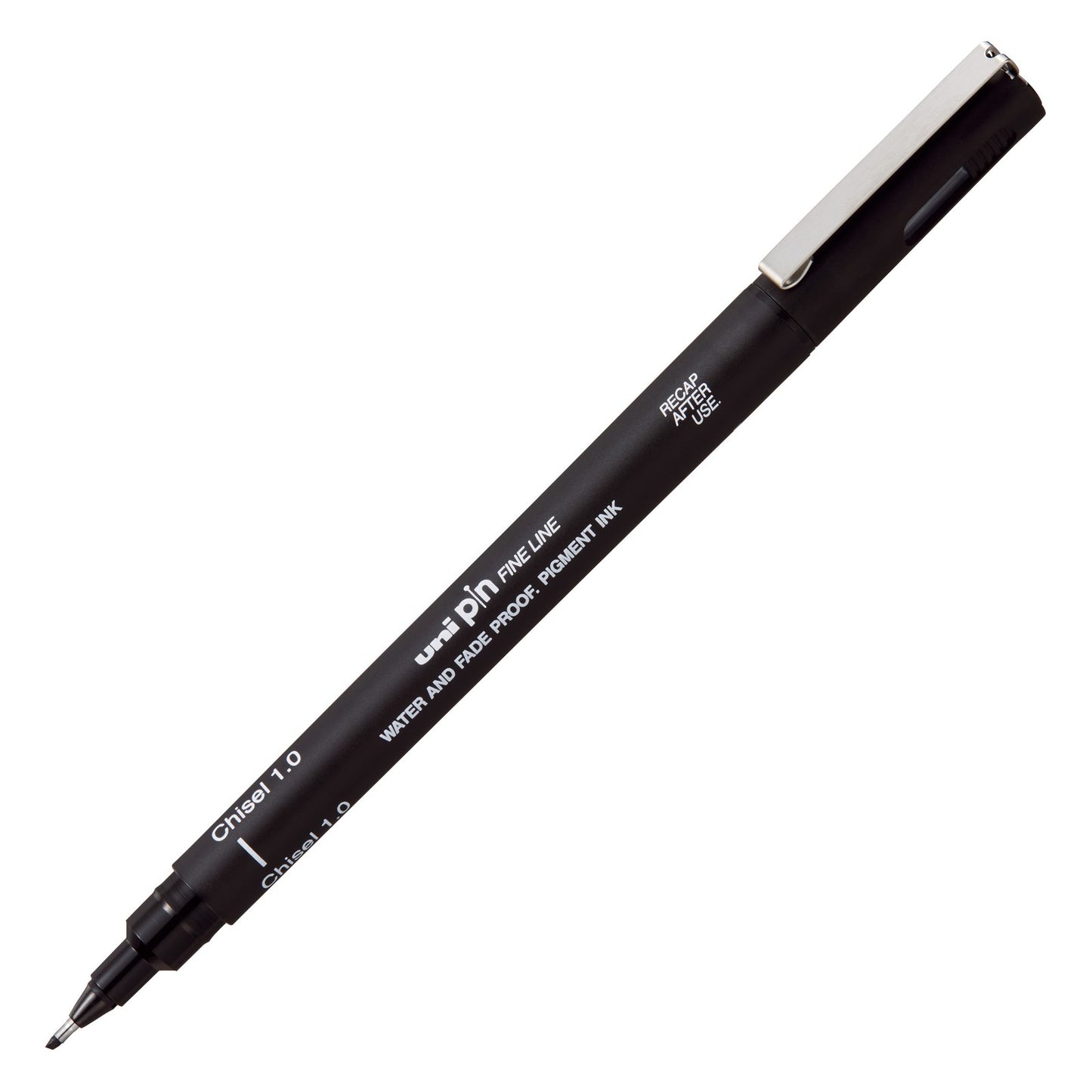 CANETA MITSUBISHI UNIPIN CHISEL (CHANFRADA) PRETA 1,0 PINCS1-200