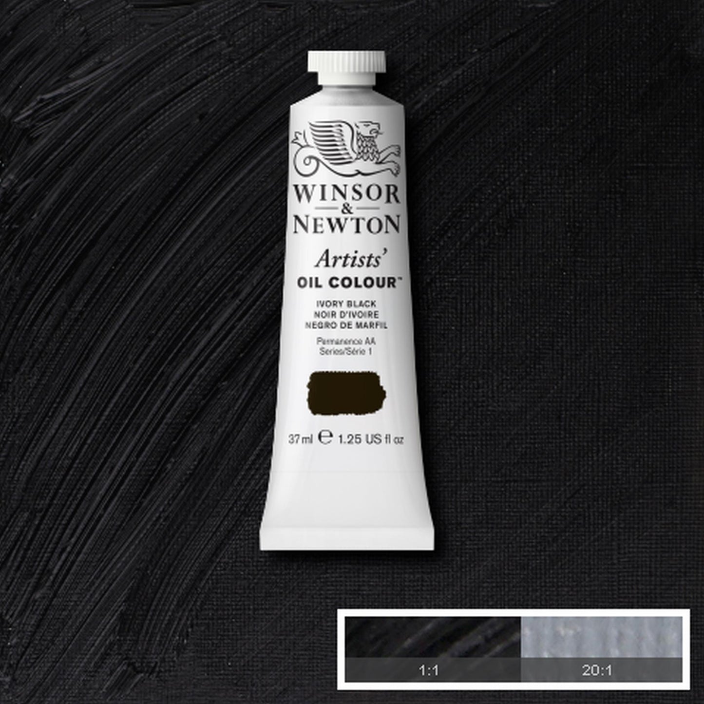 OLEO WINSOR NEWTON ARTISTS 037ML 331 IVORY BLACK S1