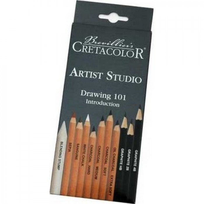 ESTOJO LAPIS ESBOÇO CRETACOLOR STUDIO DRAWING 101 11 PEÇAS