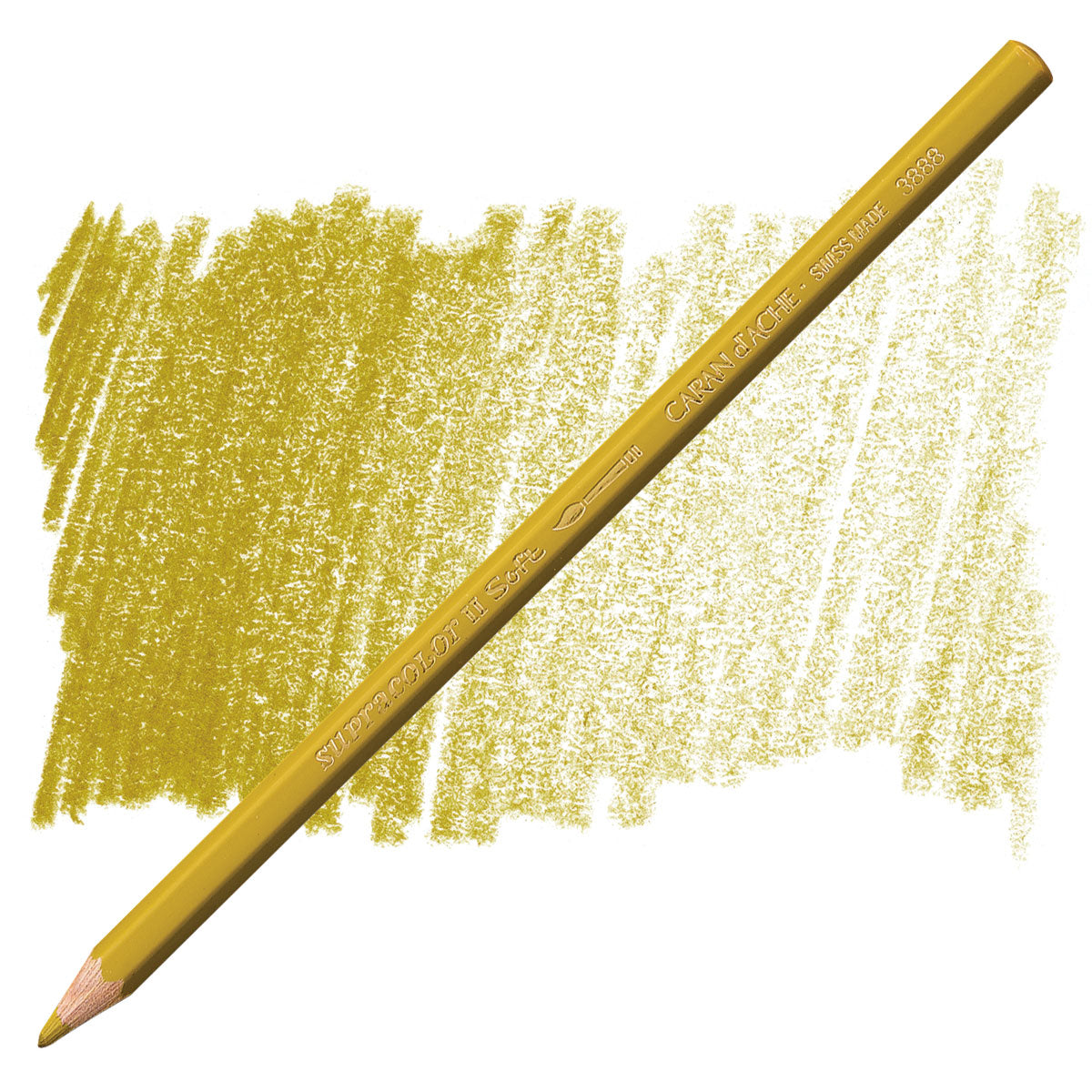 LAPIS AQUARELAVEL CARAN D´ACHE SUPRACOLOR 025 GREEN OCHRE 3888025