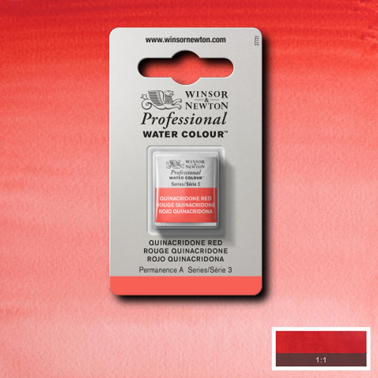 AQUARELA WINSOR NEWTON ARTISTS H PAN 548 QUINACRIDONE RED S3
