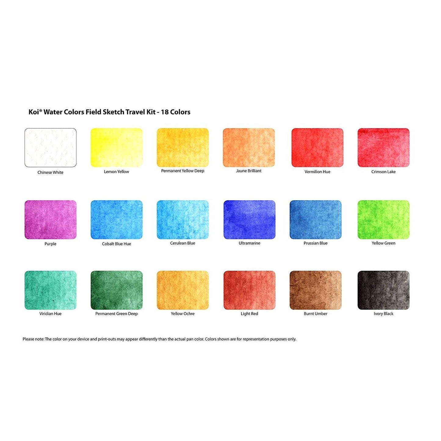 ESTOJO AQUARELA SAKURA KOI 18 CORES + PINCEL