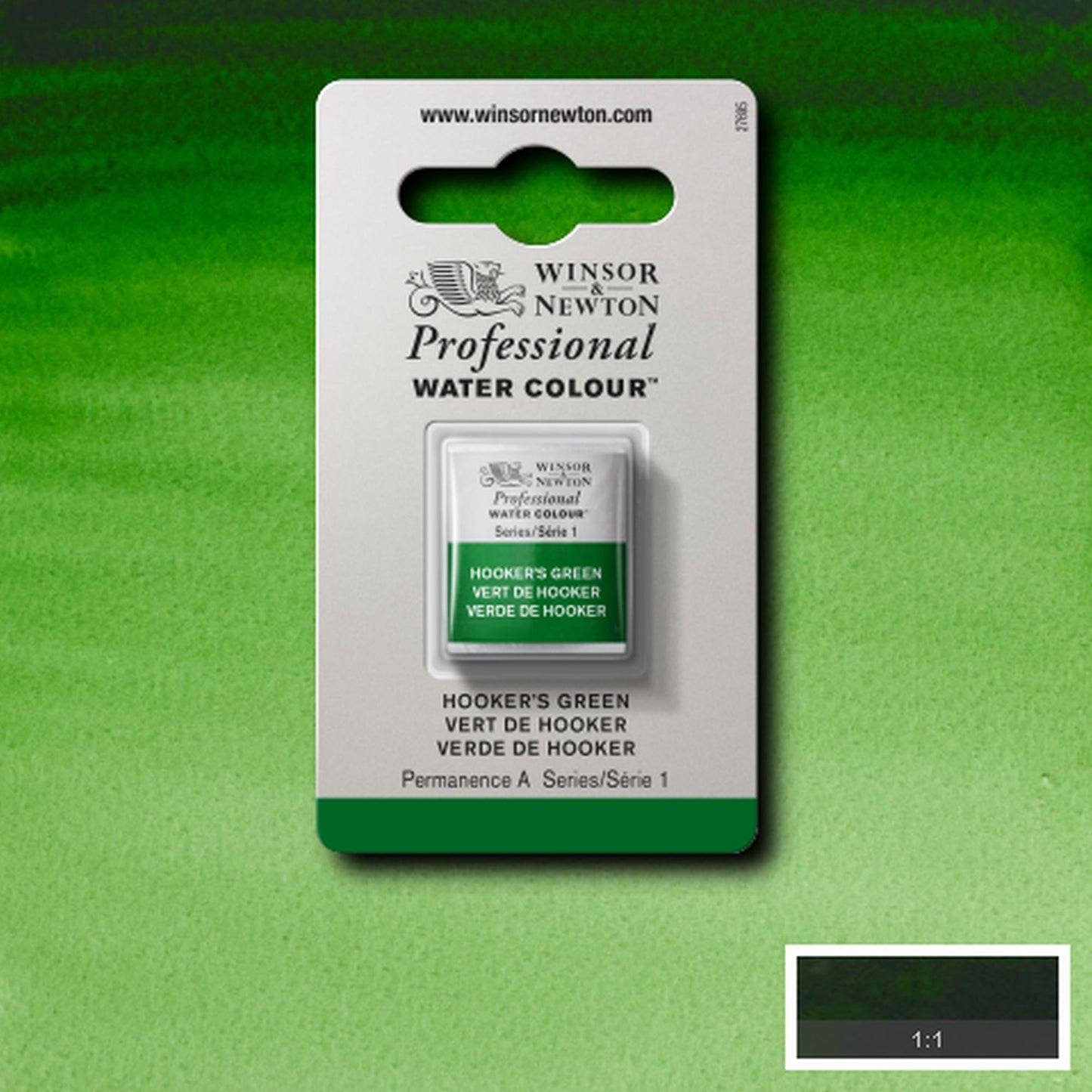 AQUARELA WINSOR NEWTON ARTISTS H PAN 311 HOOKER'S GREEN S1