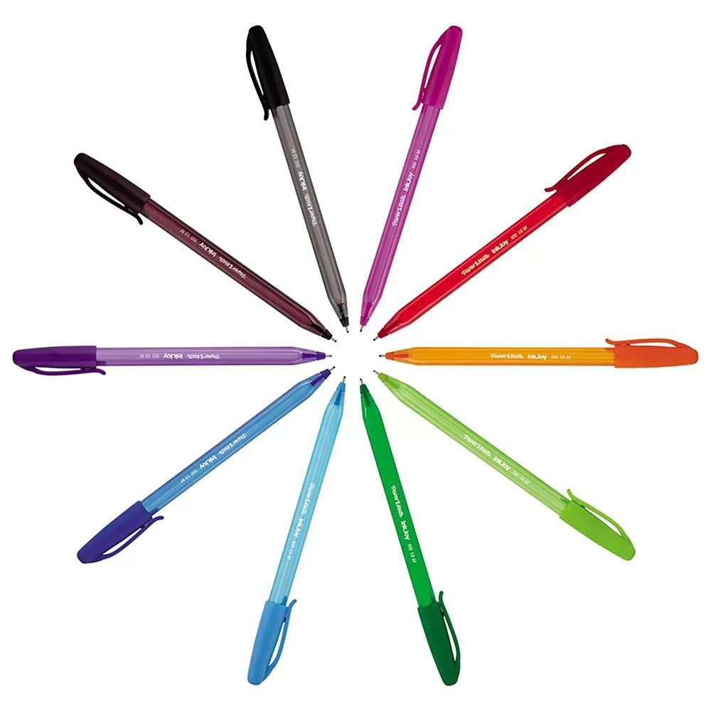 CANETA ESFEROGRAFICA PAPERMATE KM 100 PONTA MEDIA C/8 CORES