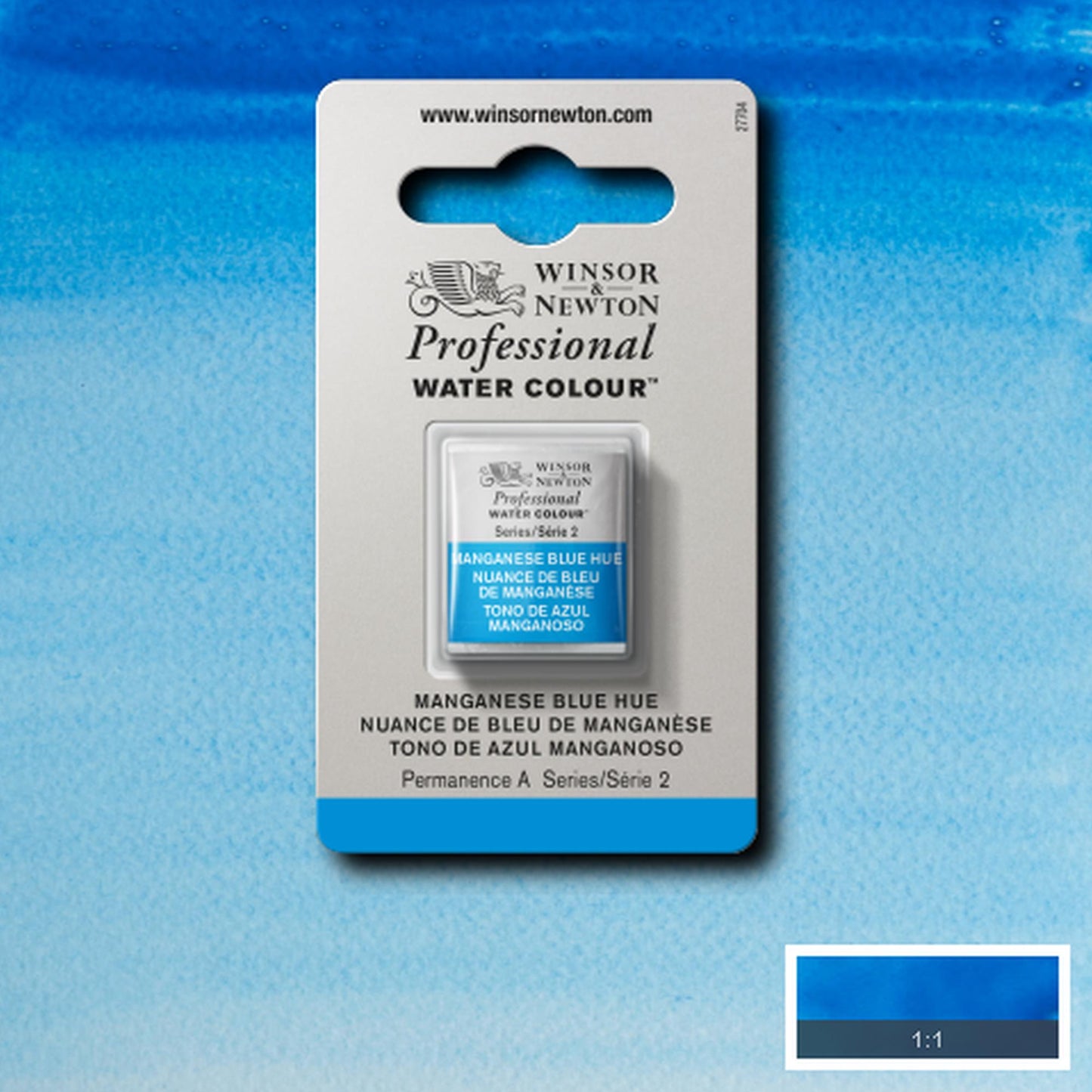 AQUARELA WINSOR NEWTON ARTISTS H PAN 379 MANGANESE BLUE S2