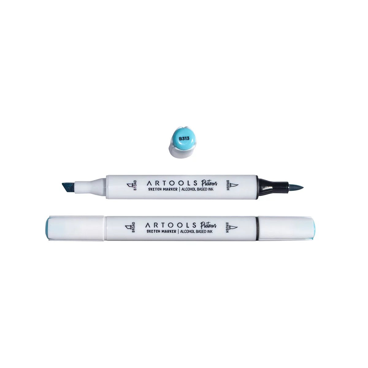 MARCADOR ARTOOLS PICTOM PONTA DUPLA CLOUD BLUE (B313)