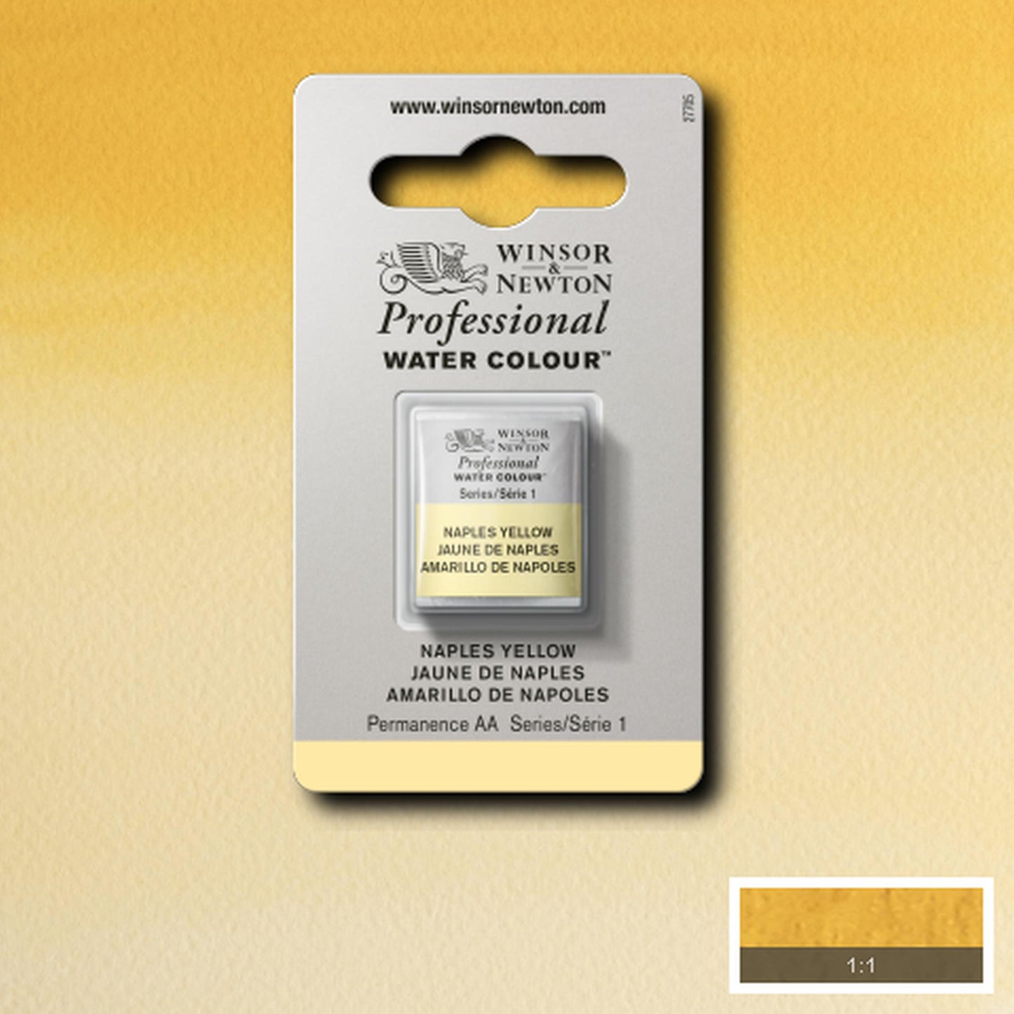AQUARELA WINSOR NEWTON ARTISTS H PAN 422 NAPLES YELLOW S1