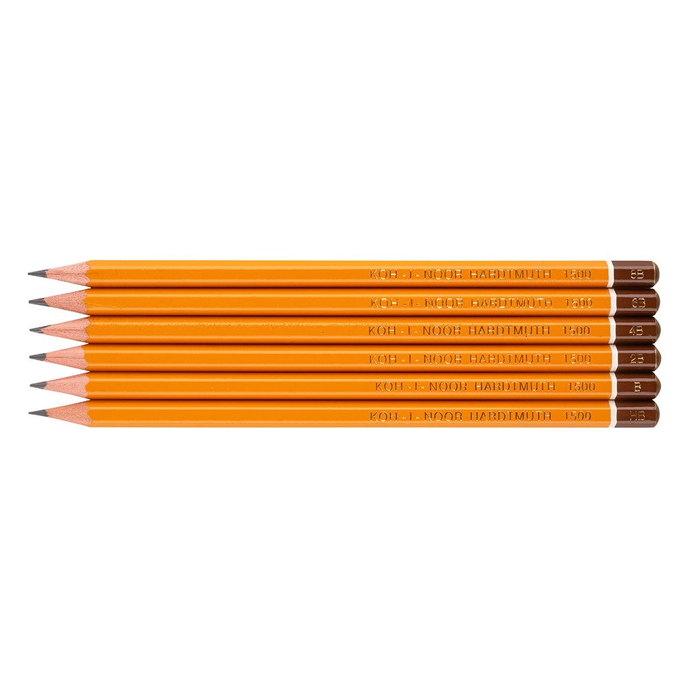 ESTOJO LAPIS GRADUADO KOH-I-NOOR 1500 C/ 06 (HB-B-2B-4B-6B-8B)