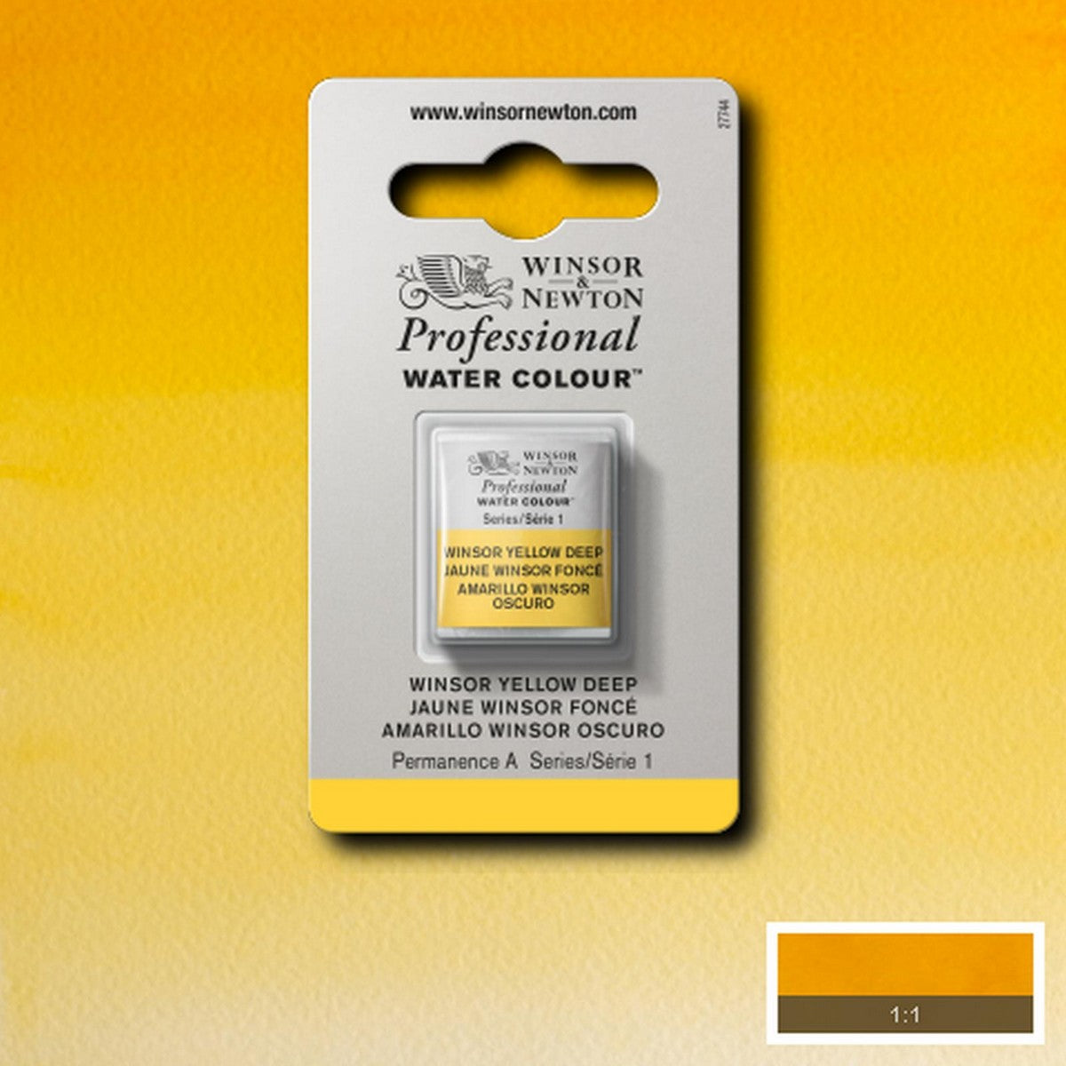 AQUARELA WINSOR NEWTON ARTISTS H PAN 731 JAUNE WINSOR FON S1