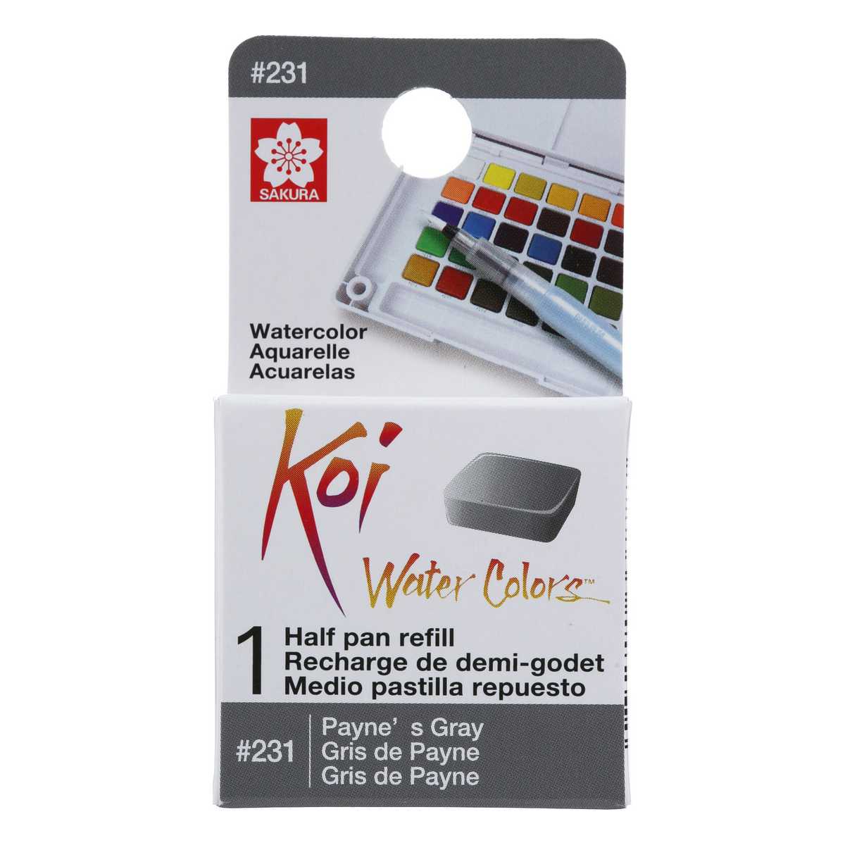 AQUARELA SAKURA KOI HALF PAN CINZA PAYNE - 231