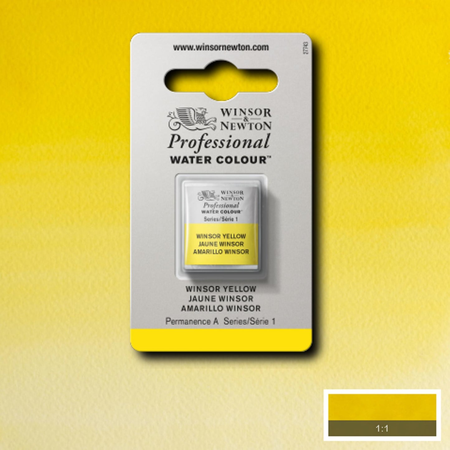 AQUARELA WINSOR NEWTON ARTISTS H PAN 730 WINSOR YELLOW S1