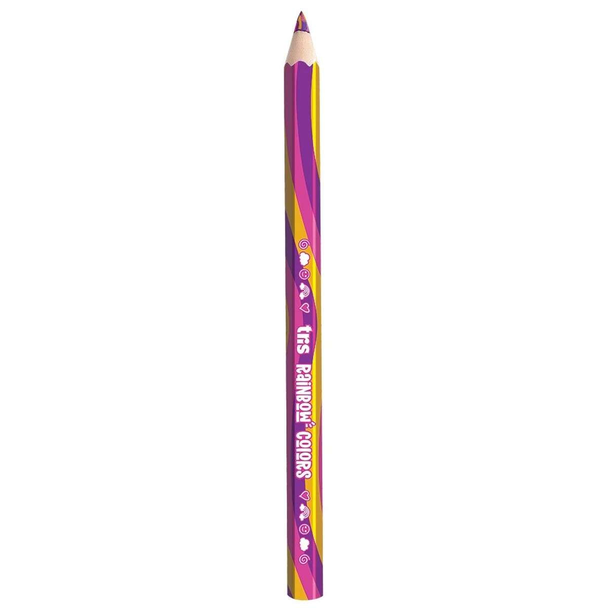 LAPIS COR TRIS JUMBO RAINBOW COLORS C/ 03 UNIDADES