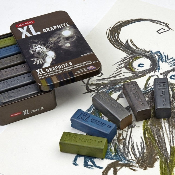 XL GRAPHITE DERWENT COLORIDO ESTOJO C/ 06 CORES