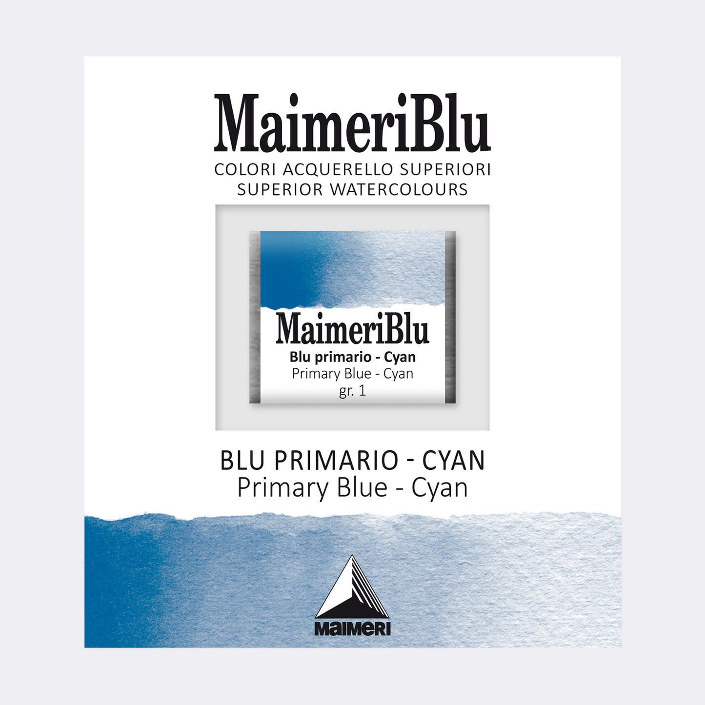 AQUARELA MAIMERIBLU ARTISTS HALF PAN 400 PRIMARY BLUE - CYAN