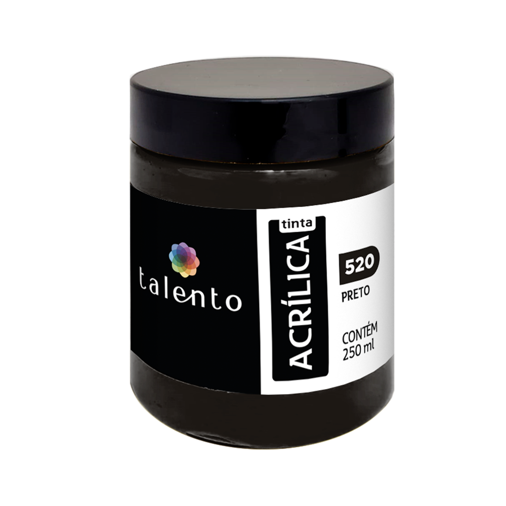 ACRILICA TALENTO 250ML 520 PRETO