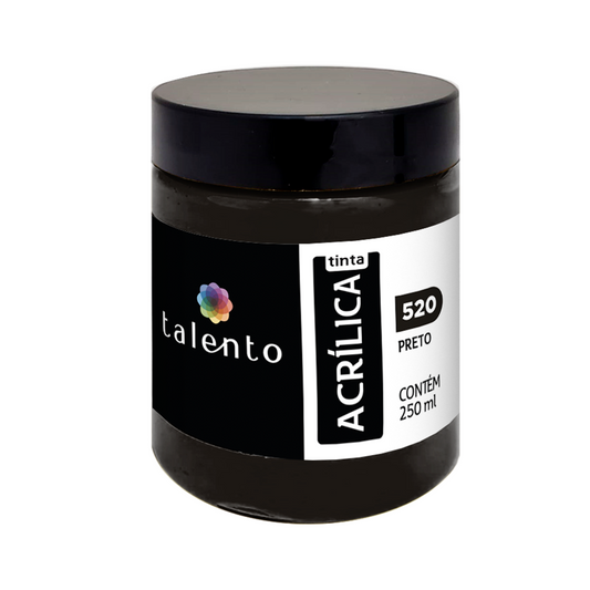 ACRILICA TALENTO 250ML 520 PRETO