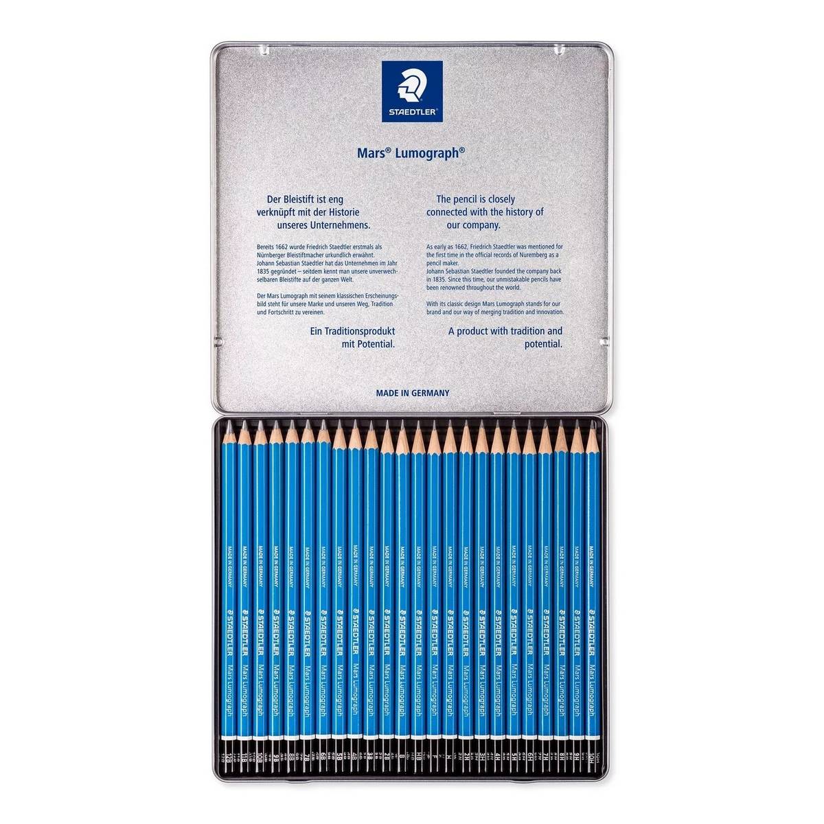 ESTOJO LAPIS GRADUADO STAEDTLER LUMOGRAPH CLASSIC C/ 24 G24