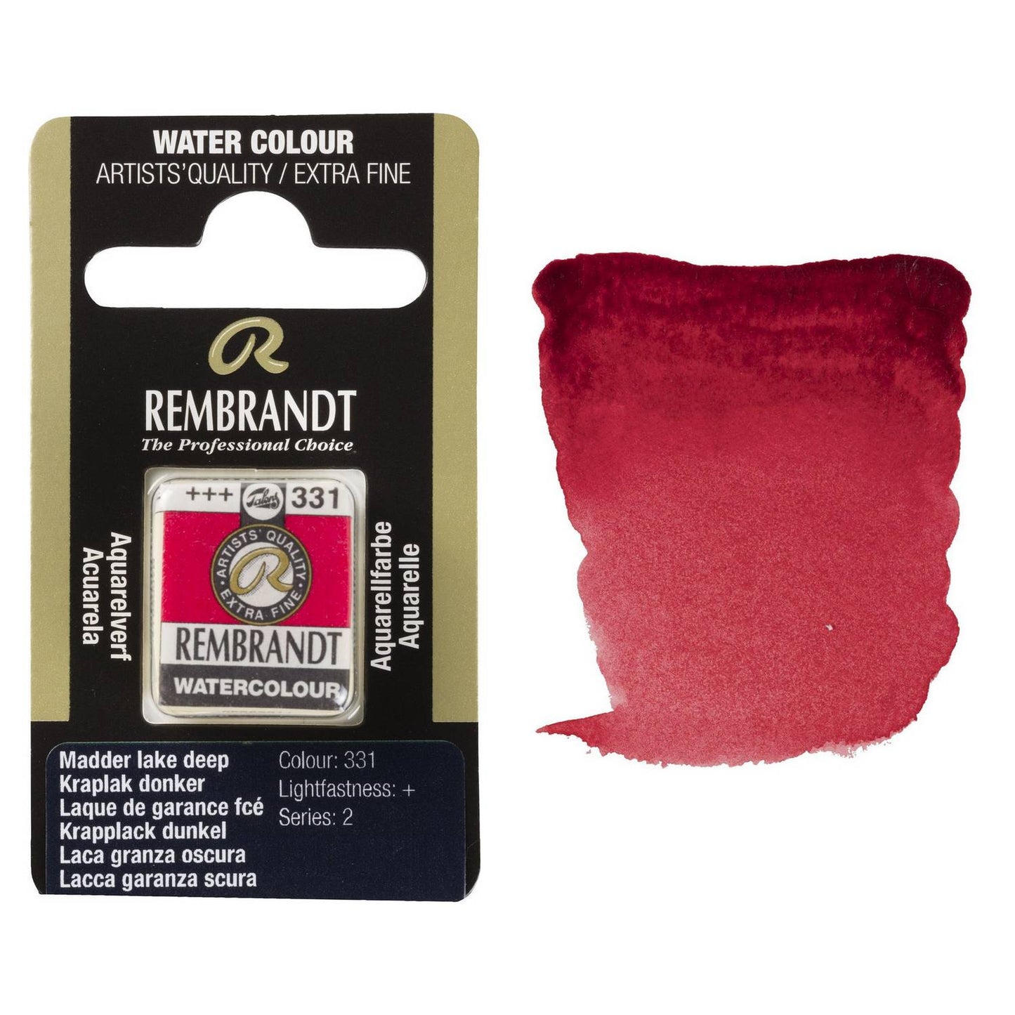 AQUARELA TALENS REMBRANDT HALF PAN 331 MADDER LAKE DEEP S2