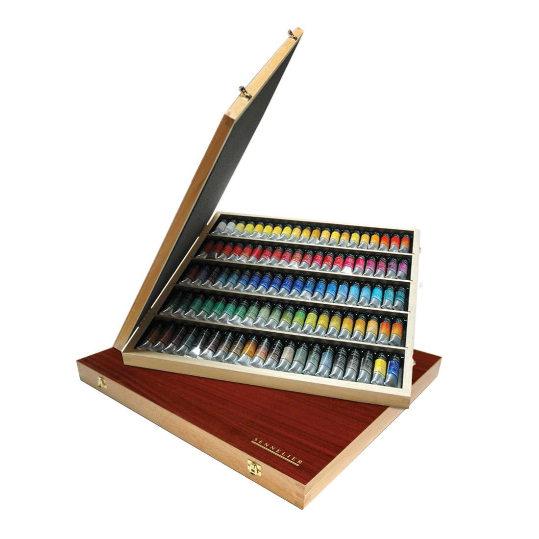 ESTOJO AQUARELA SENNELIER L'AQUARELLE 100 CORES MADEIRA 10ML