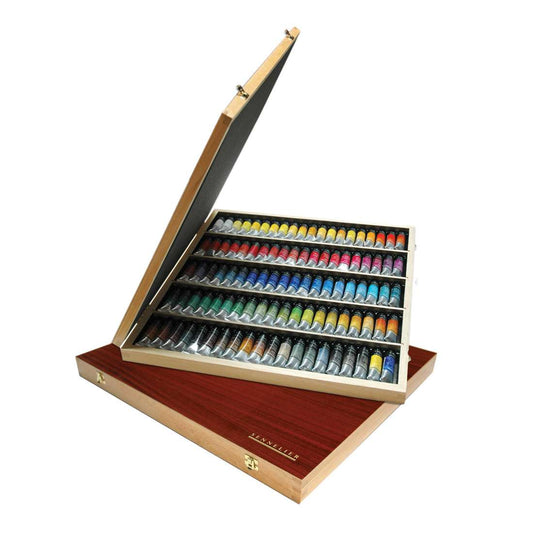 ESTOJO AQUARELA SENNELIER L'AQUARELLE 100 CORES MADEIRA 10ML